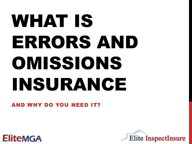 Errors and omissions insurance washington state